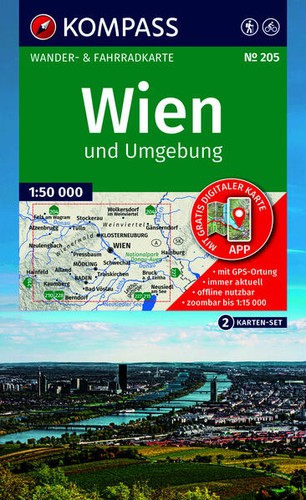 Kompass wanderkarten set 205 - kompass,