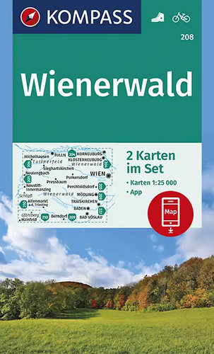 Kompass wanderkarten set - wanderkarten-set, 208