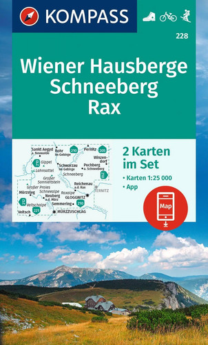 Kompass wanderkarten set - kompass, 228