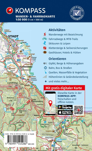 Kompass wanderkarten set 205 - kompass,